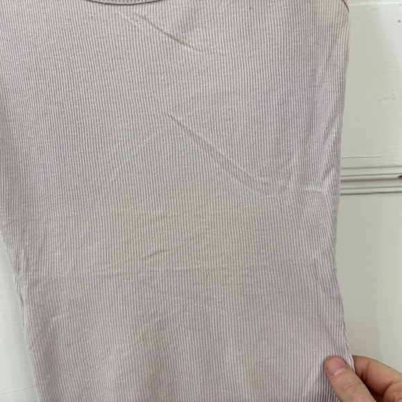 James Perse Soft Pink Ribbed Longline Women's Sleeveless Tank Top - Sz 1 - Picture 10 of 12